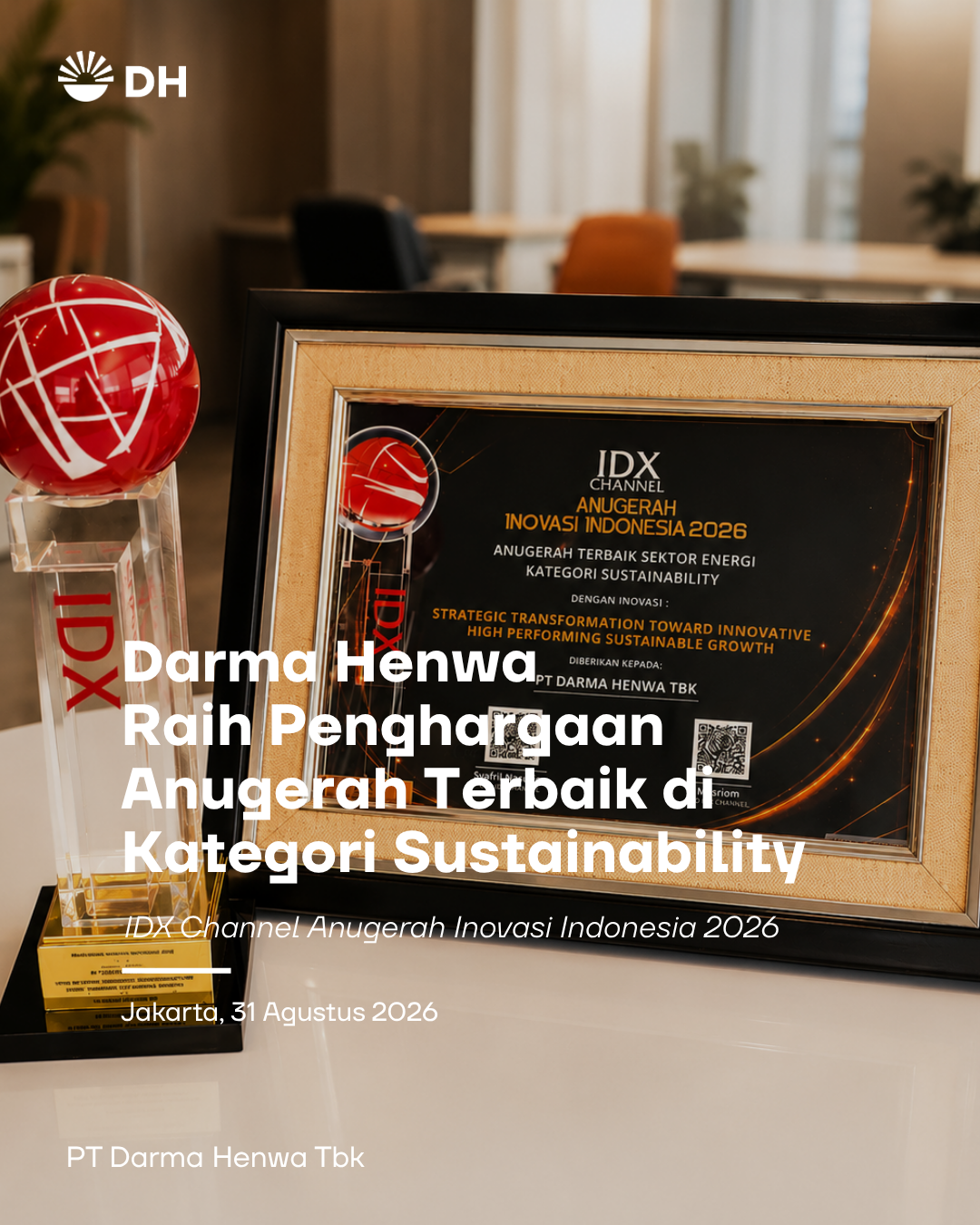Darma Henwa Raih Penghargaan Anugerah Terbaik di Kategori Sustainability